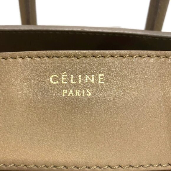 Celine - Taupe Mini Luggage Tote - Picture 5 of 10
